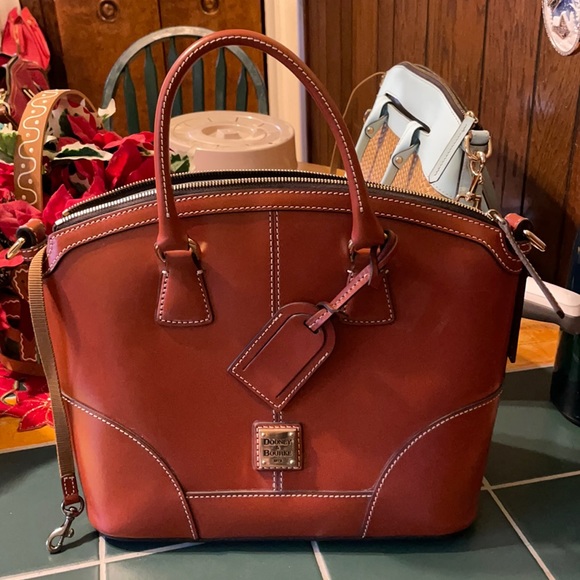 Dooney & Bourke Handbags - Dooney and Bourke Brown Leather Domed Satchel